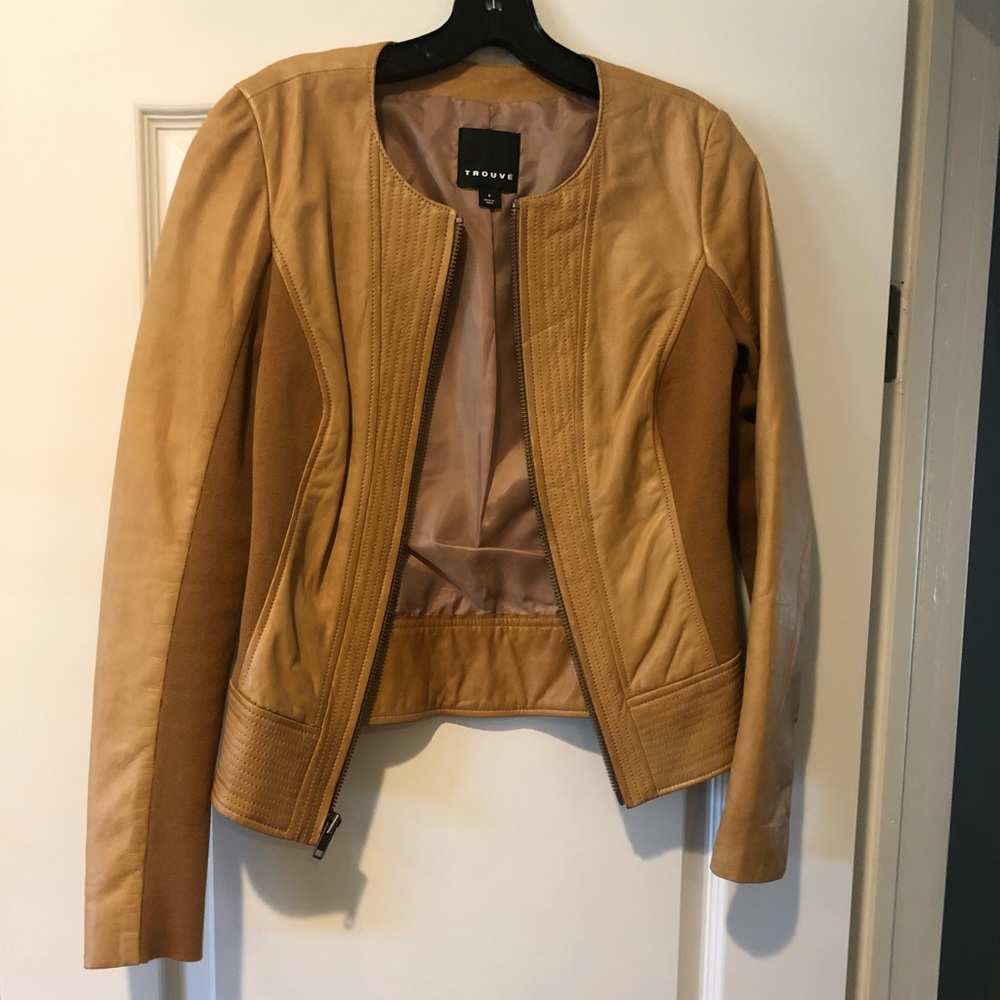 Camel leather jacket